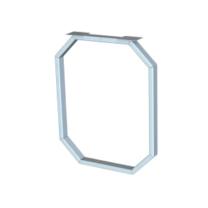 Подстолье для обеденного и письменного стола 71 см о-образное металл цвет белый