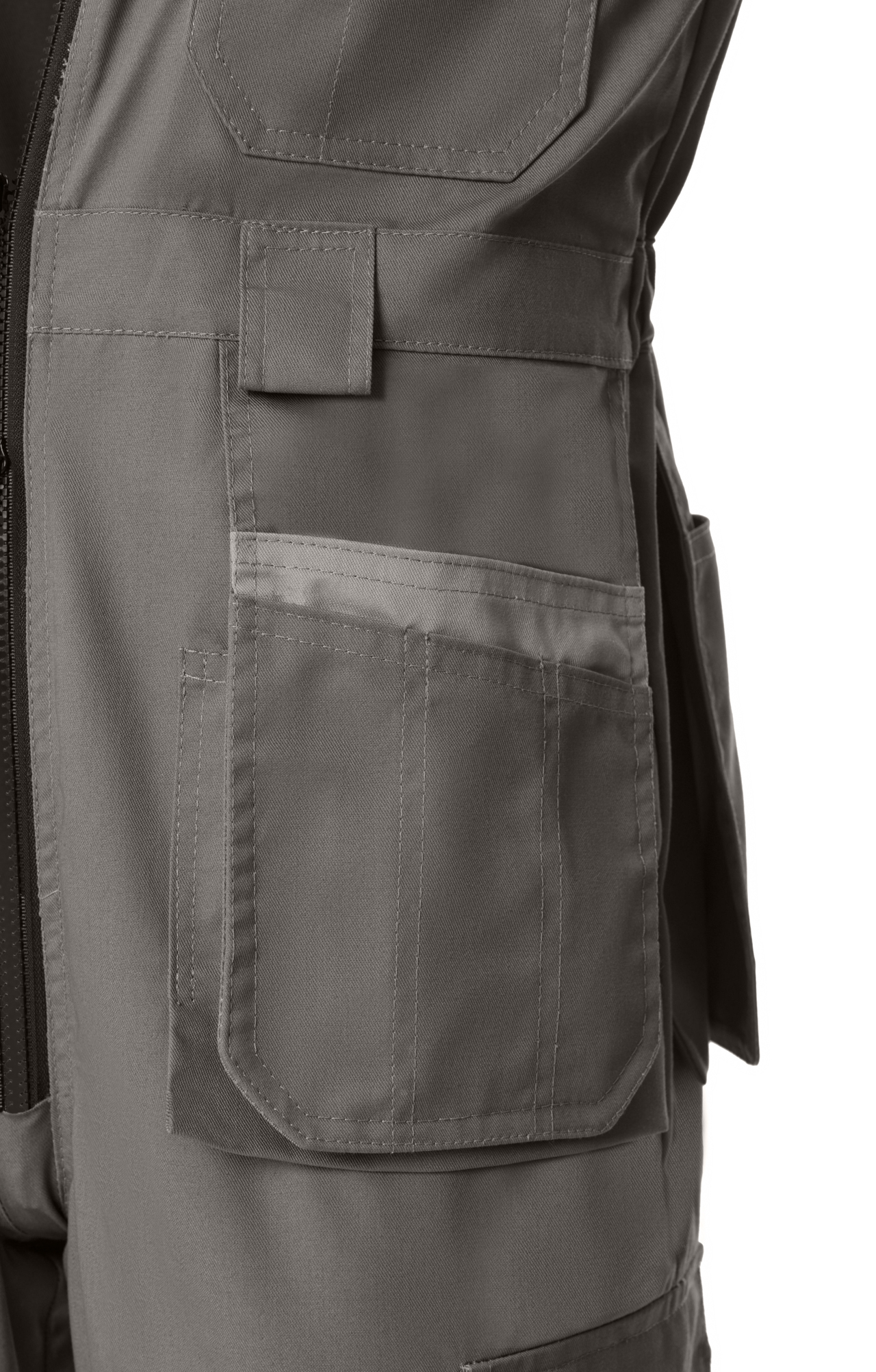 65653 Полукомбинезон "Профессионал" темно-серый  Летняя спецодежда  размер 64-66/170-176  - Вид №4