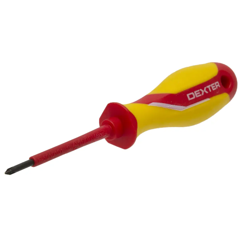Диэлектрическая отвертка Dexter PZ0 для электромонтажных работ 18147705 STLM-0009591