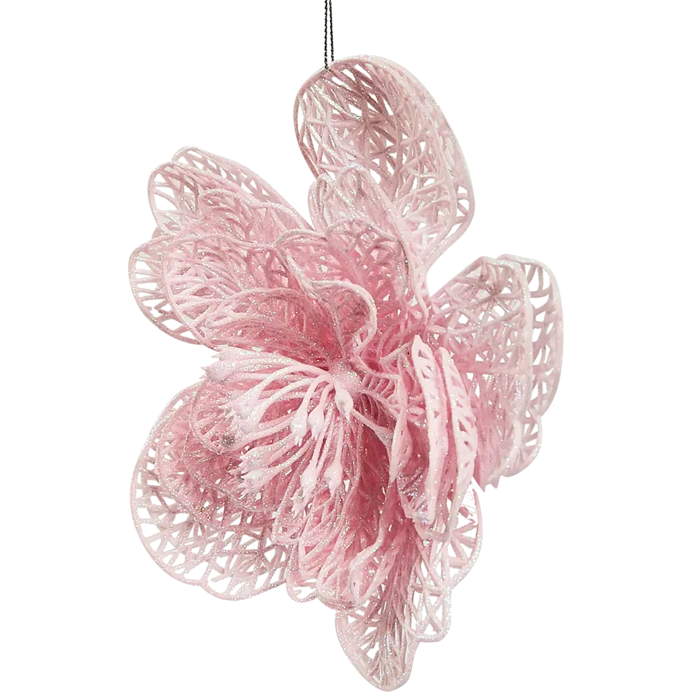 88458697 Новогоднее украшение Цветок рождественник 5x18 см цвет розовый STLM-0957104 Santreyd  - Вид №2