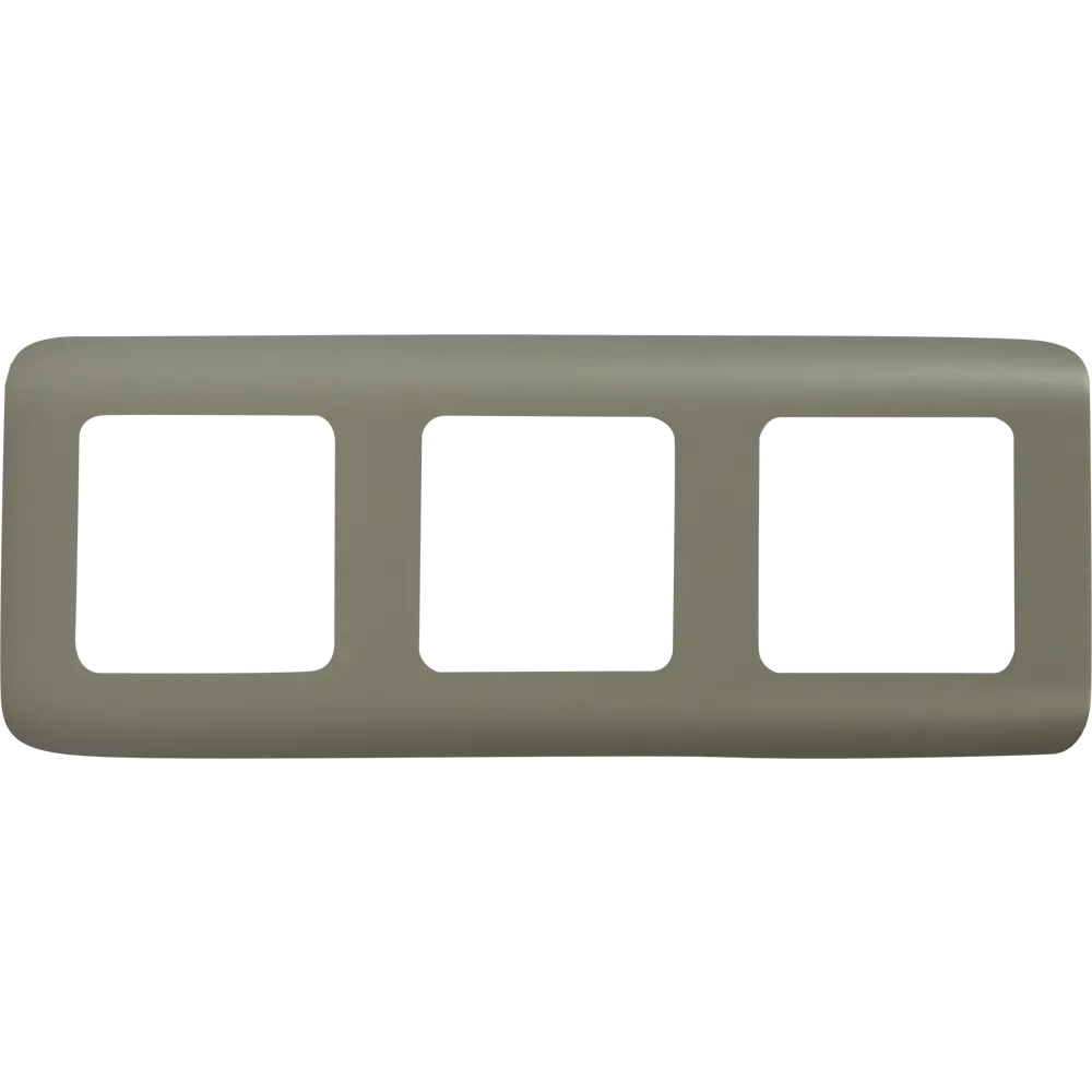 Рамка для розеток и выключателей Lexman Cosy 3 поста, цвет серый STLM-2107983