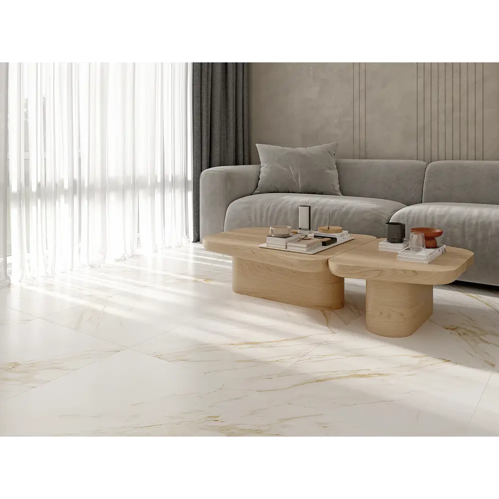 Глазурованный керамогранит Gracia Ceramica Kleo 60x60 см 1.44 м² матовый цвет белый STLM-2101610 - Вид №3