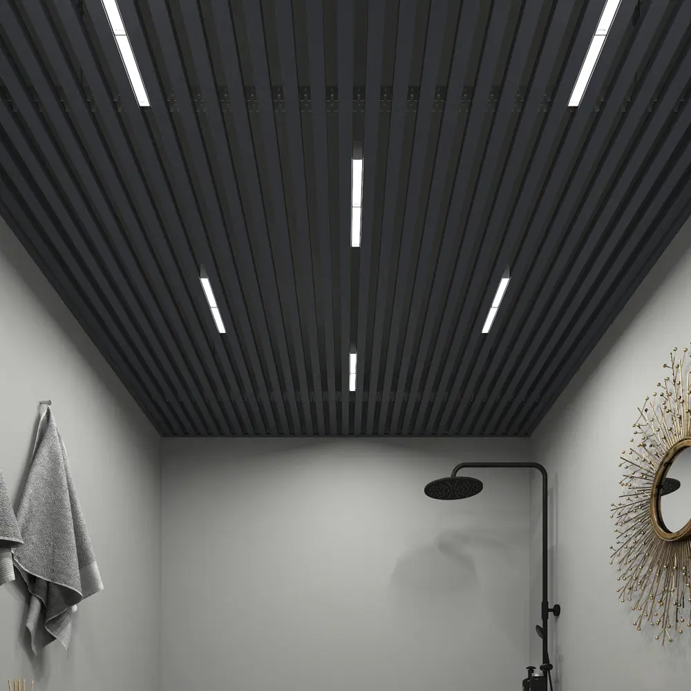 CESAL Подвесной реечный потолок кубической формы 1.7×1.7 м графит 87202502