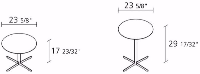 Alias Круглый журнальный столик с основанием 4 звезды Cross table sun-id-1450984 - Вид №1