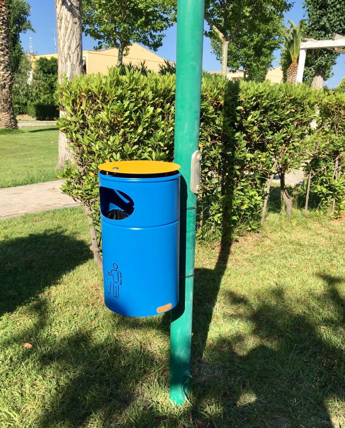 Наружная металлическая стойка для мусора с крышкой CITYSì TIC TAC ARCH-00082322 - Вид №2