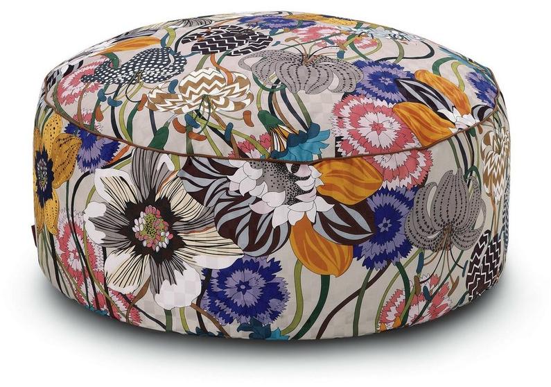 MissoniHome Мягкий пуф со съемным чехлом из ткани sun-id-1352591 - Вид №4