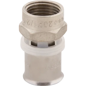 Муфта комбинированная Valtec 1/2"x20 мм ВР никелированная латунь VTM.202.N.002004