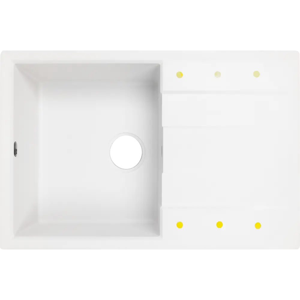 Кухонная мойка DELINIA 78×51 см кварц жасмин с крылом 82502611 STLM-0028823 - Вид №2