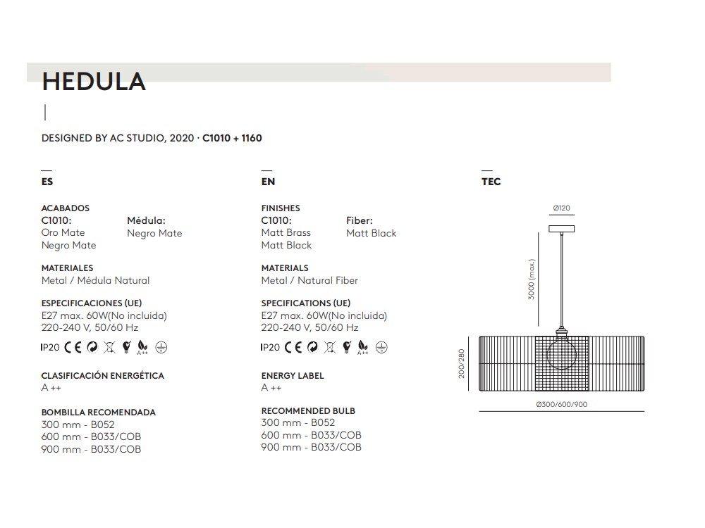 101022 Подвесной светильник черный металл 30 см Aromas del Campo Hedula  - Вид №2