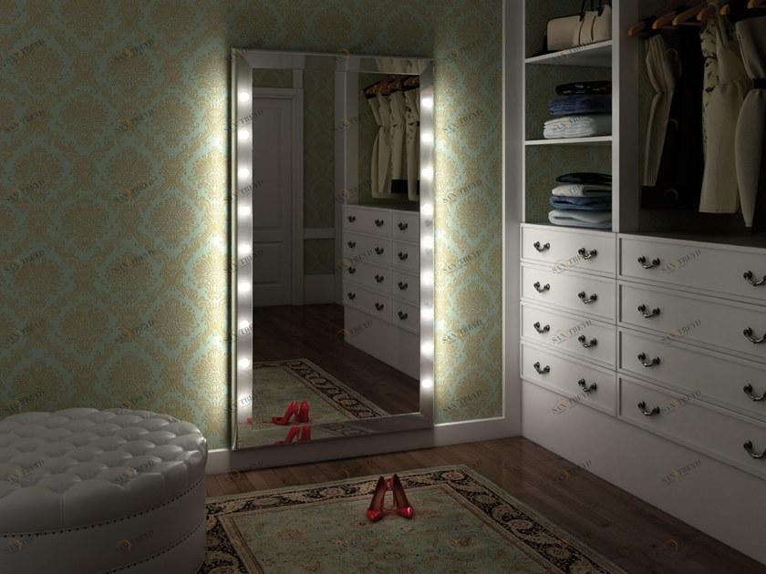 UNICA by Cantoni Прямоугольное настенное алюминиевое зеркало со встроенной подсветкой Sp sun-id-1478310