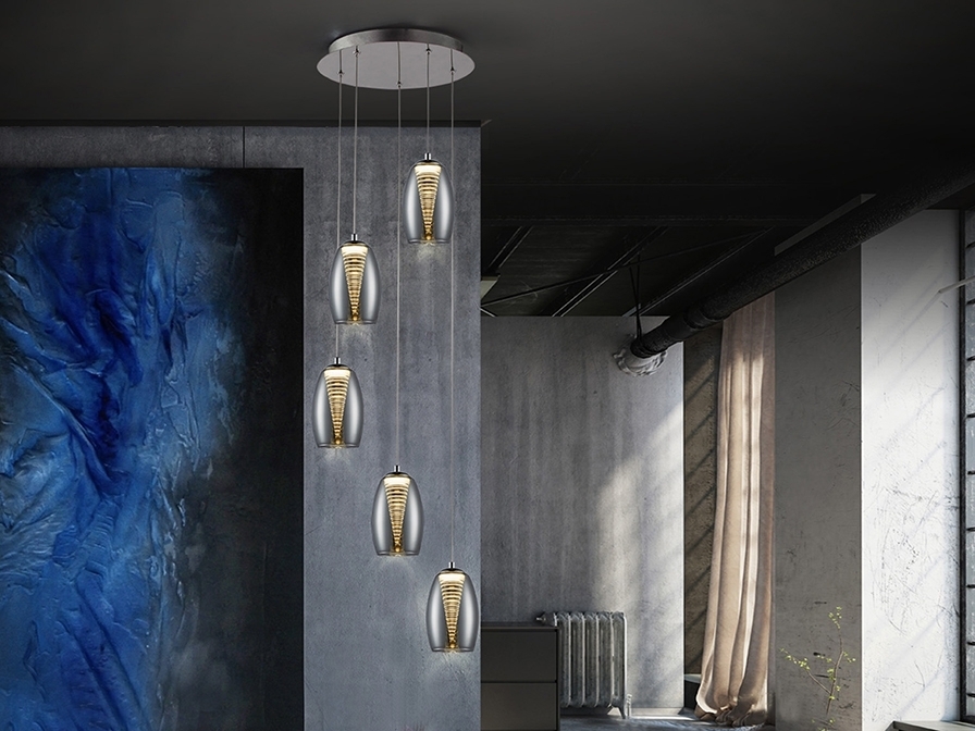 085619 Подвесной светильник 5L LED DIMABLE Schuller Nebula - Вид №1