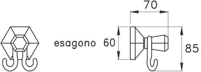 RUBINETTERIE STELLA Крючок для халата Eccelsa 1082 - Вид №1