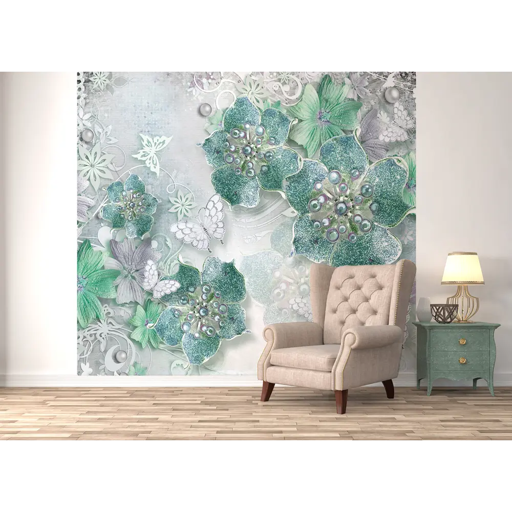 Фотообои Цветы флизелиновые 300x270 см 6249-Л МОСКОВСКАЯ ОБОЙНАЯ ФАБРИКА Malex factory STLM-2176777 - Вид №1