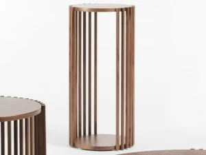 Medulum Круглый высокий журнальный столик из ореха Palafitte Pal.70