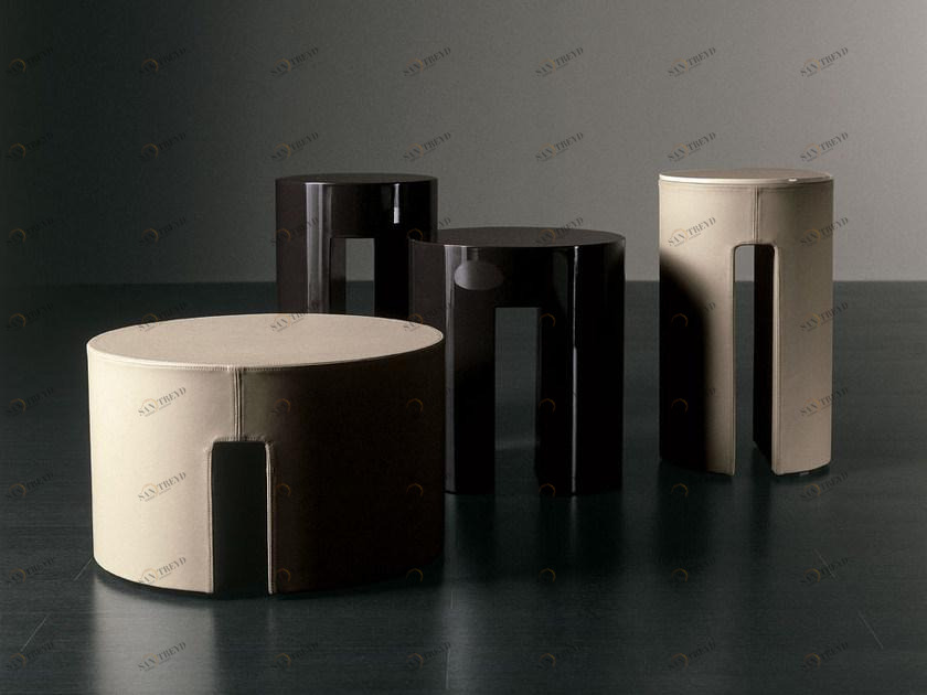 Meridiani Низкий круглый деревянный журнальный столик Gong sun-id-1429053