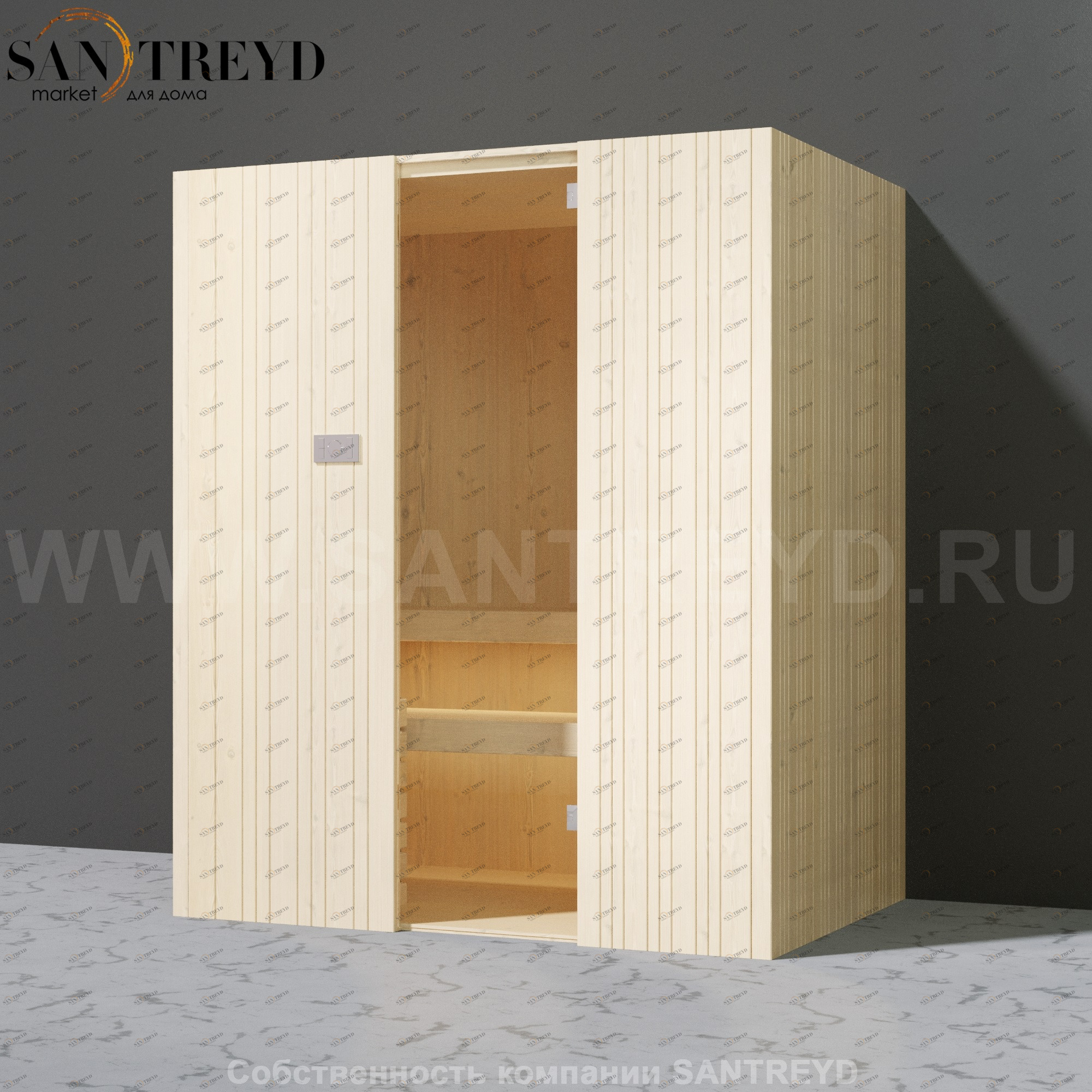 Effegibi AUKI SA50400001 Сауна. Установка: к стене. Мощность: 4 кВт макс. Размеры: длина 189 см, ширина 126 см. Отделка: ель.