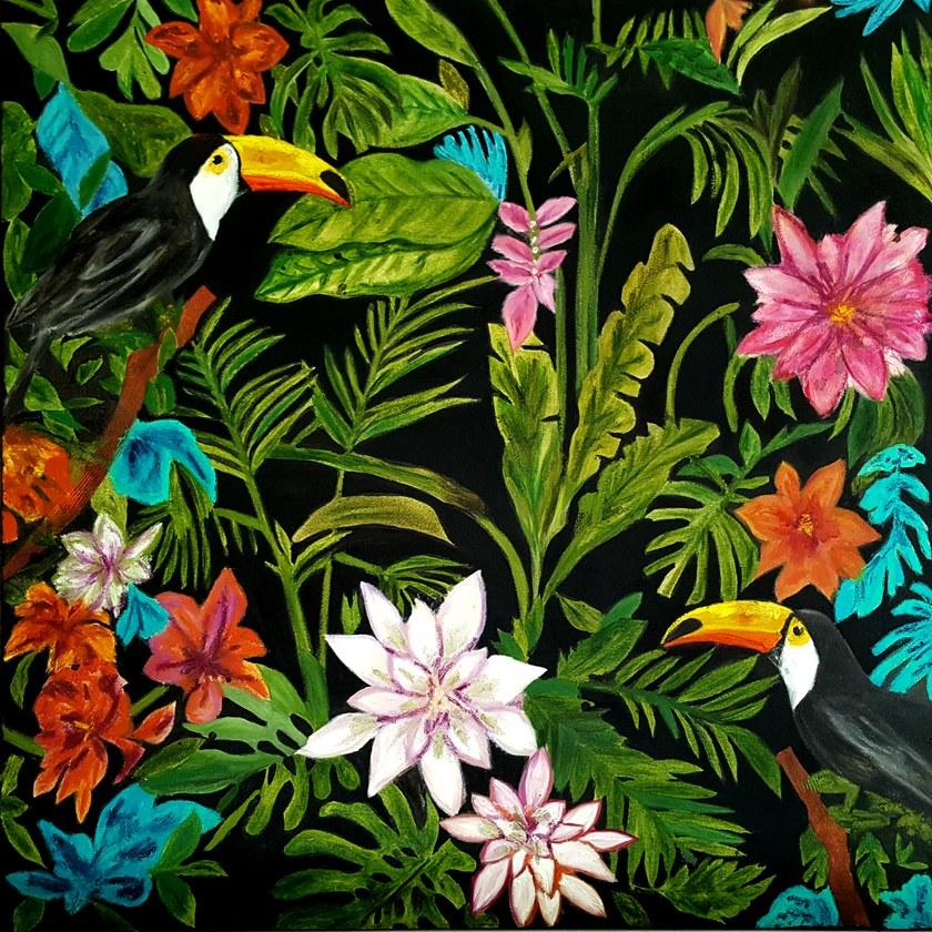 ICI ET LÀ Смешанная техника на холсте K. fabrizzi Kf34 - Вид №1