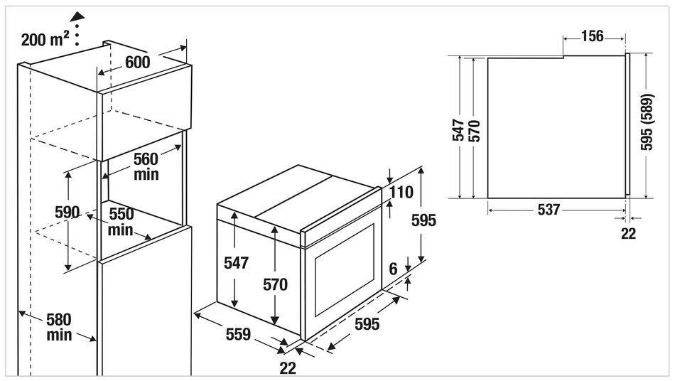 9256065 Электрический духовой шкаф Kuppersbusch BP 6332.0 S2 черный STDN-0042103 - Вид №1