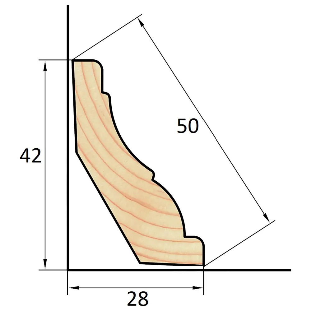 АРЕЛАН Плинтус деревянный разнобокий для элегантной отделки стен 81960904 STLM-0015476 - Вид №2