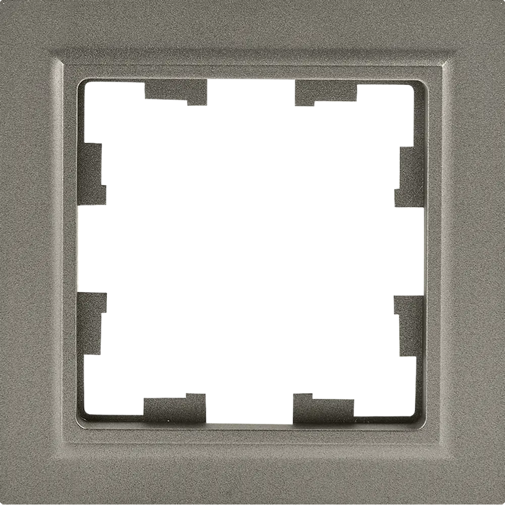 Рамка IEK Brite для розетки и выключателя - стальной шик в одном посте 87761356