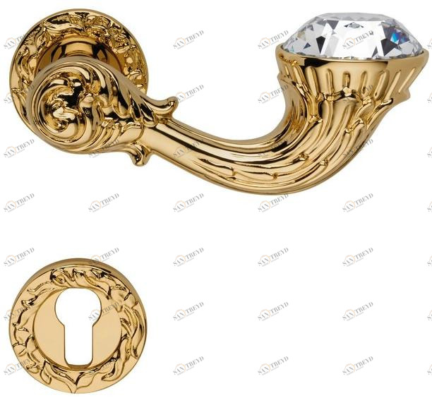 LINEA CALI' Латунная ручка в стиле Людовика xiv с кристаллами swarovski® с замком Brilliant diamond sun-id-1381563