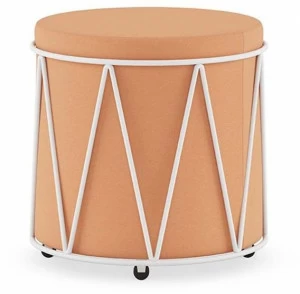 Ersa Круглый тканевый пуф с металлической структурой Carnival