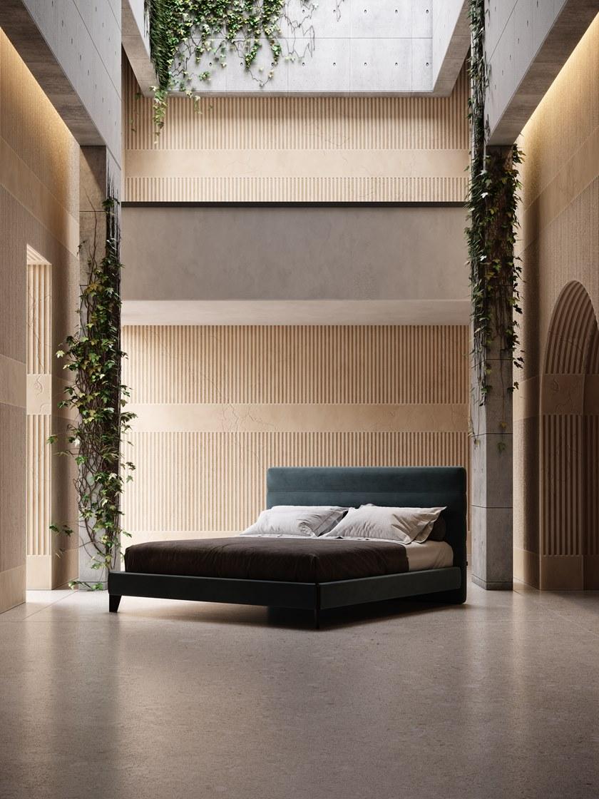 Domkapa Двуспальная кровать из бархата с мягким изголовьем  Dka33  - Вид №6