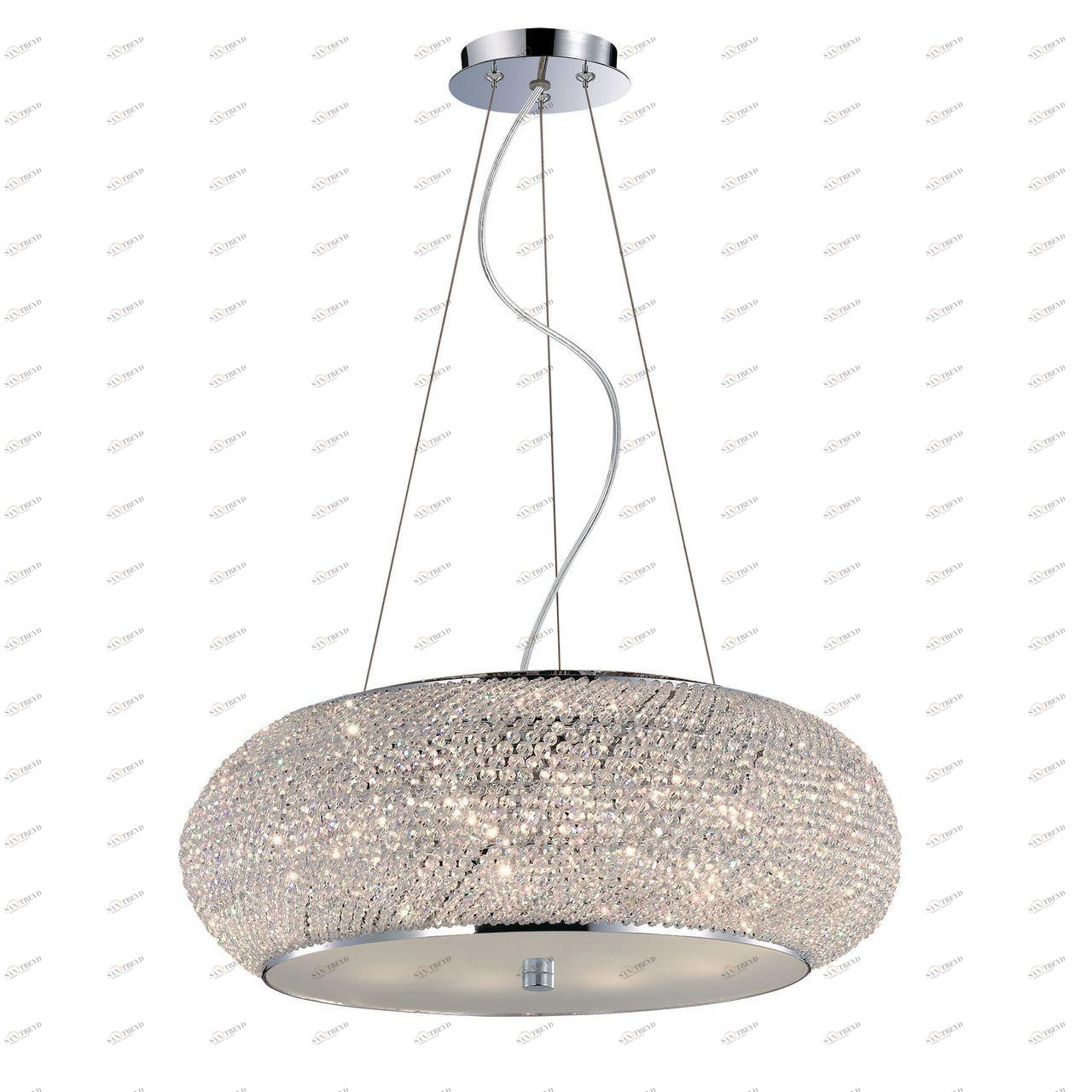 Подвесной светильник Ideal Lux Pasha SP10 Cromo IDEAL LUX ДИЗАЙНЕРСКИЕ, PASHA CROMO 072727 Хром 