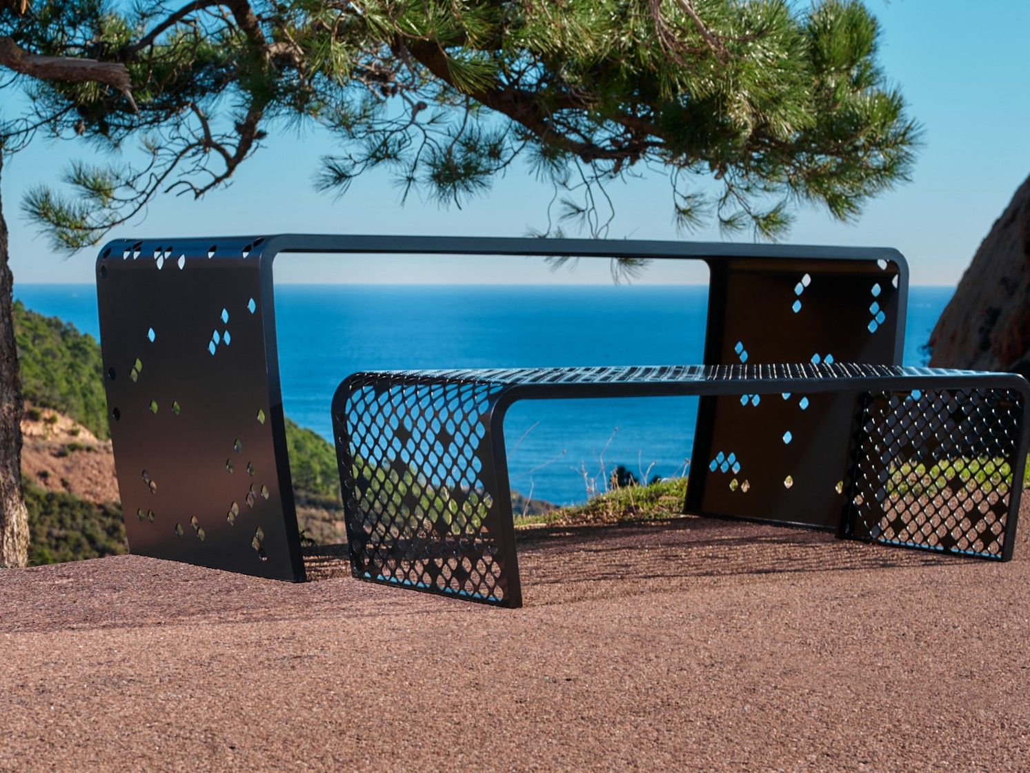 Прямоугольный стальной стол для общественных мест CYRIA Elinium ARCH-00119718