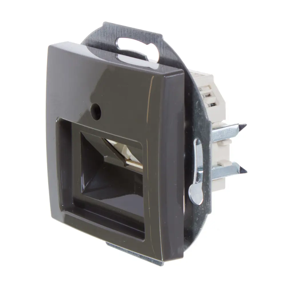 Телефонная розетка встраиваемая ABB BJB Basic 55 RJ11, цвет черный 14303088 STLM-2170293 - Вид №3