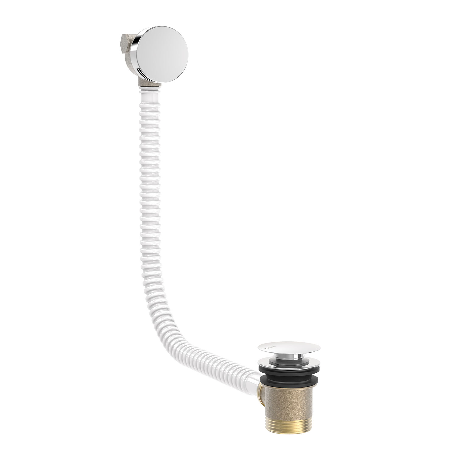 Круглый дренажный и наполнительный клапан Click-clack с переливом для ванны-13453430 TRES Drain