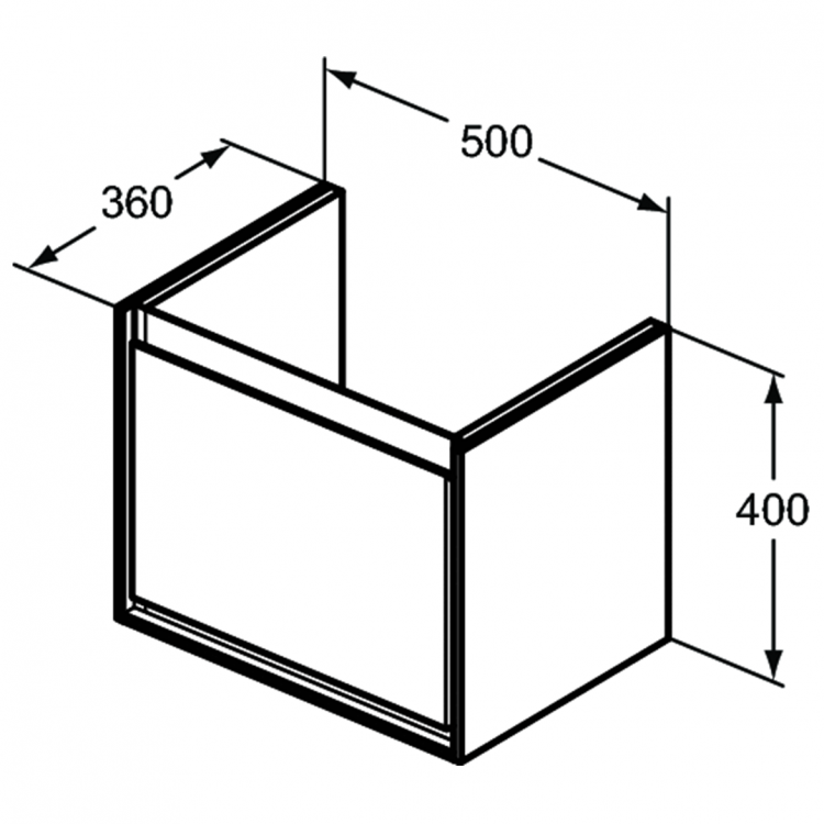 E0817VY Тумба для раковины 50 см Ideal Standard CONNECT AIR - Вид №5