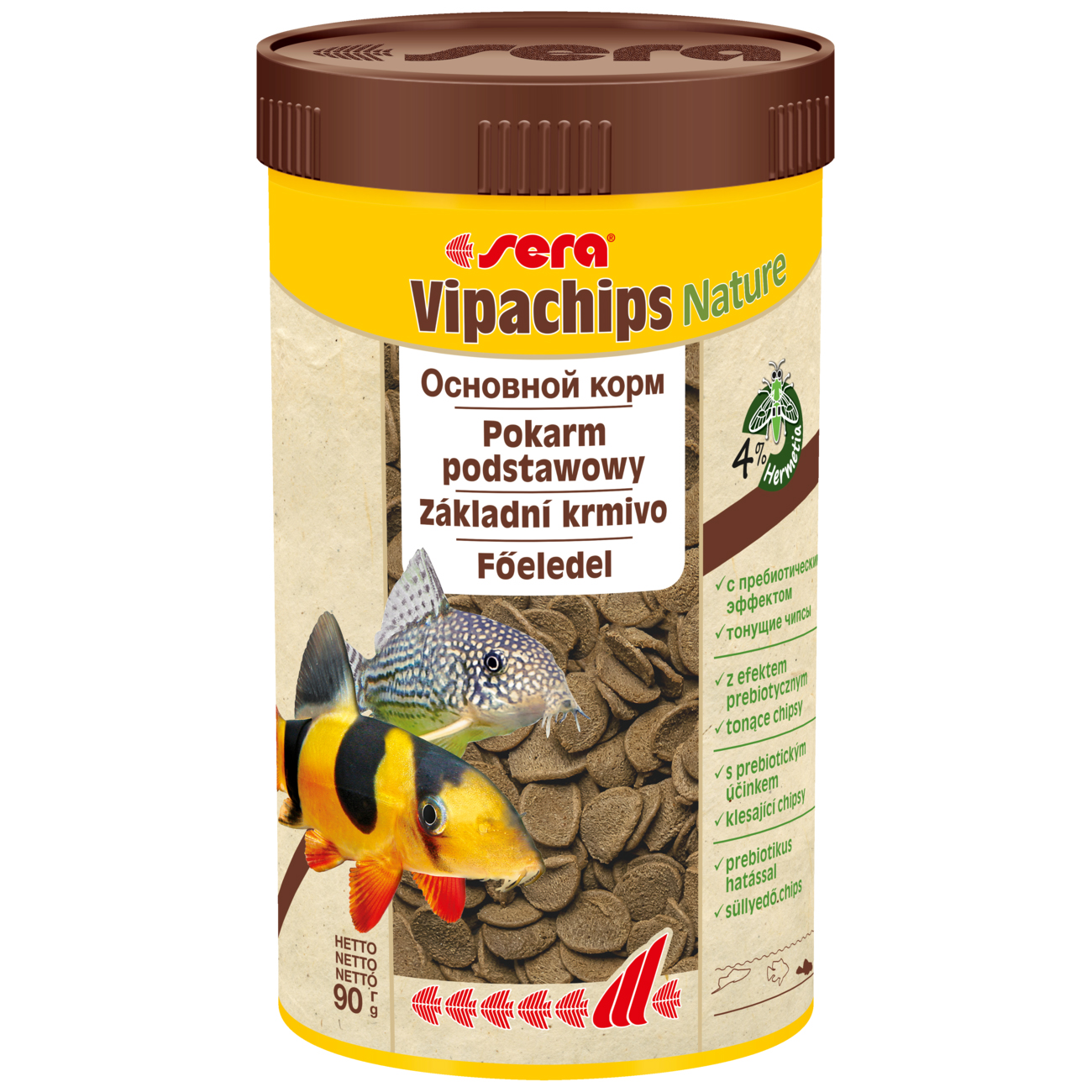 Т0050108 Корм для рыб Vipachips Nature для сомов и донных рыб 250мл (90г) SERA 