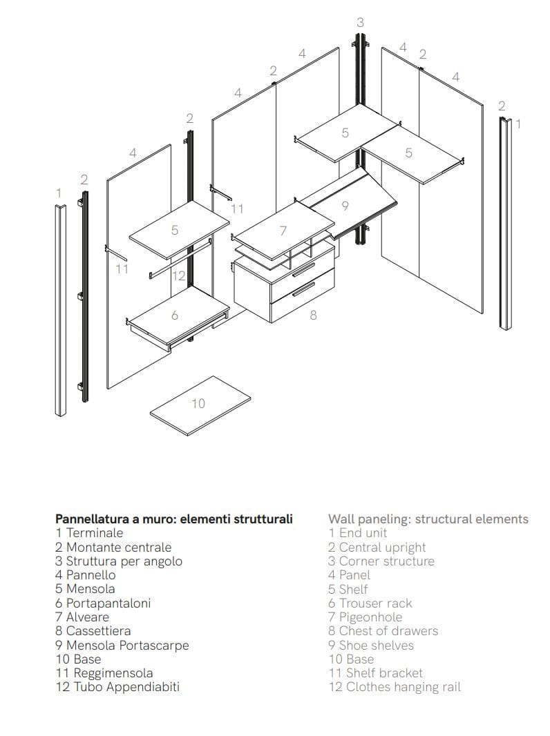 Деревянная секционная гардеробная Adok ателье ARCH-00108450 - Вид №6