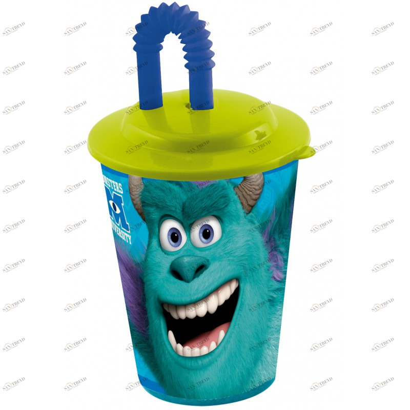 Стакан с соломинкой "Университет Монстров", 450 мл STOR УНИВЕРСИТЕТ МОНСТРОВ 336008 Зеленый Santreyd 