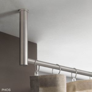 VS20-140E2800-D Комплект карнизов: 280 см с 2 концевыми кронштейнами и 1 кронштейном в качестве центральной опоры (большое расстояние от потолка) PHOS