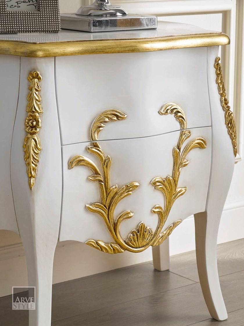 Arvestyle Прямоугольная прикроватная тумбочка из лакированной древесины с ящиками Cleo As-1652 - Вид №2