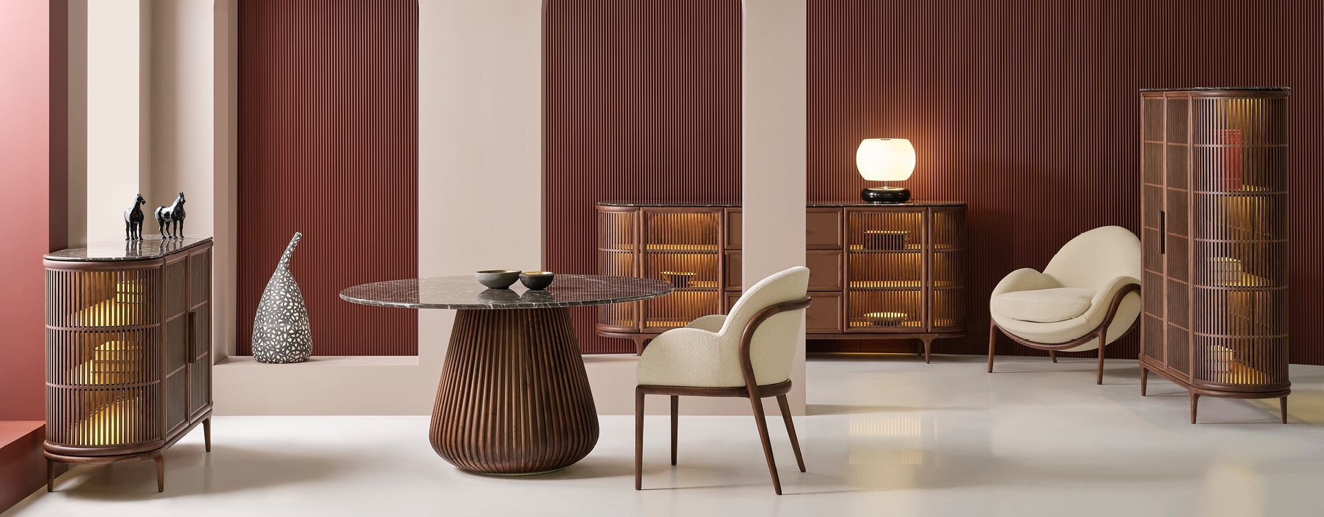 Шкаф из орехового дерева с ящиками Mobi груша ARCH-00027821 - Вид №5