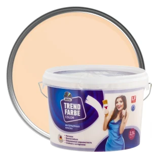 Краска водно-дисперсионная Trend Farbe цвет персик 2.5 л