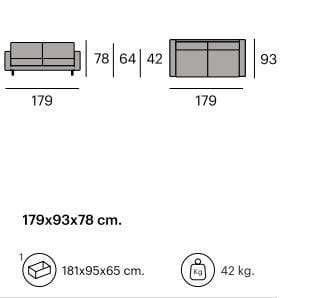 2-местный тканевый диван Pilma Moon ARCH-00083655 - Вид №4