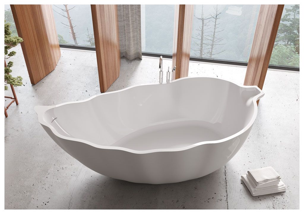 Ванна из искусственного камня Aquanet Blossom V8 193x88, глянцевая - Вид №1