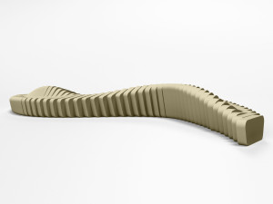 Модульный изогнутый диван с пенопластовым покрытием