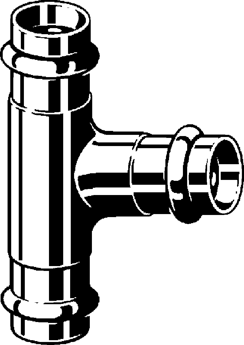 Viega Тройник Sanpress 2218 (121600) 121 600 - Вид №1