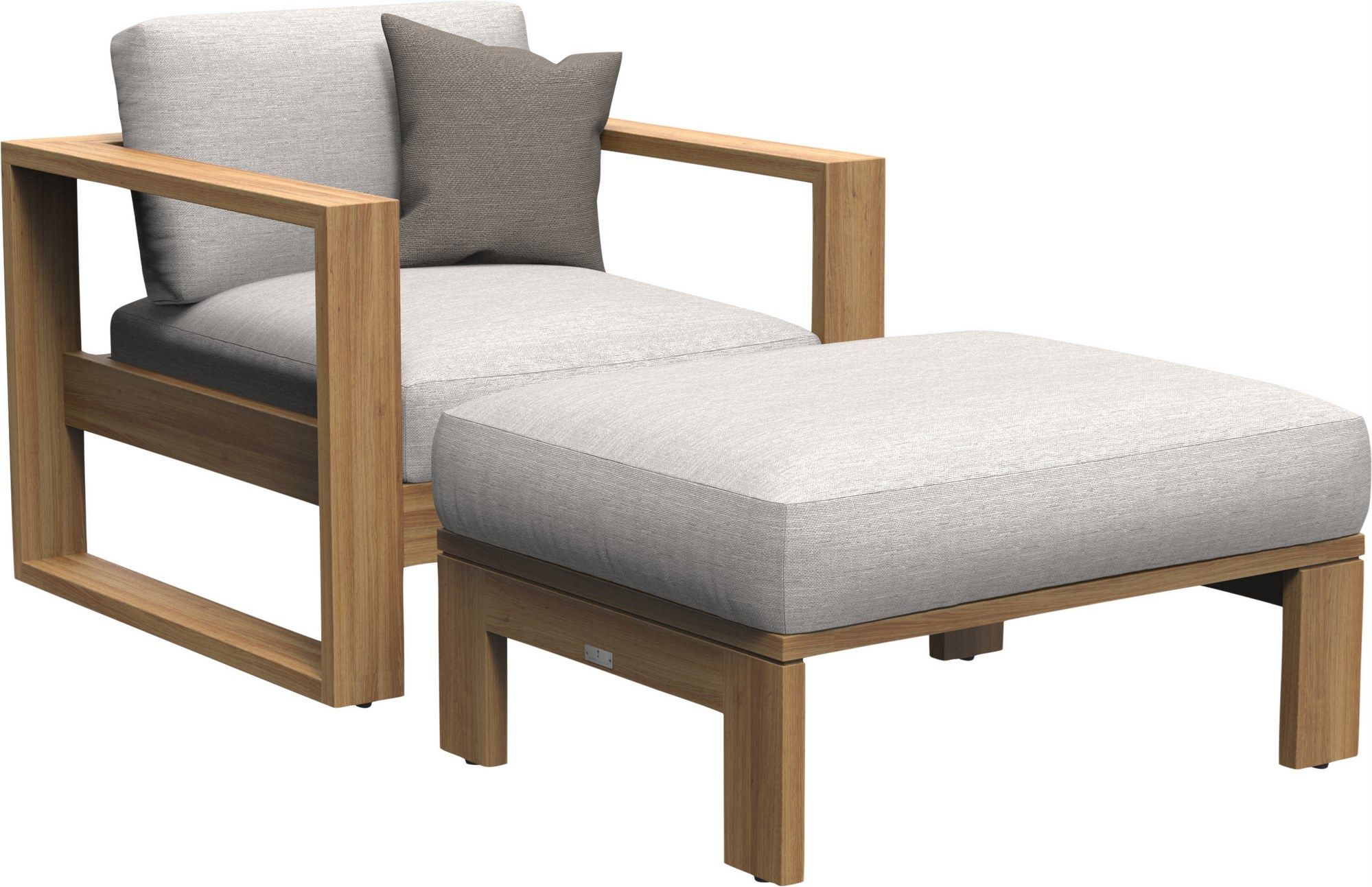 Прямоугольная подставка для ног из тикового дерева JANUS et Cie Matisse Teak ARCH-00085478 - Вид №2