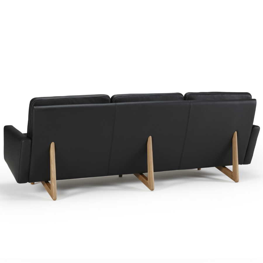 Диван трехместный Egsmark с мягкими подлокотниками, лакированный дуб, черный Kragelund 20003202800 - Вид №7