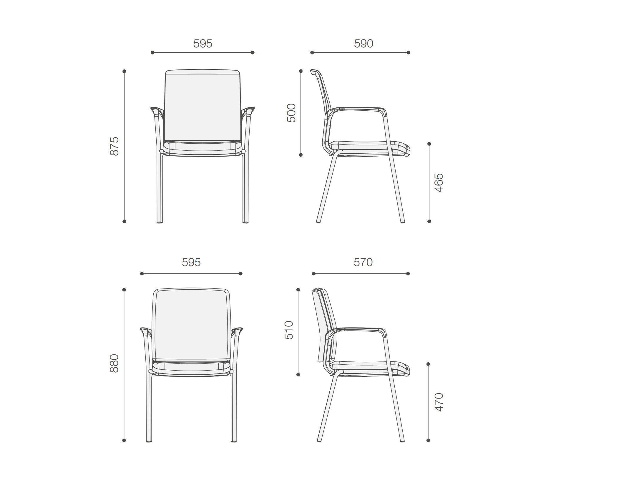 Пластиковый штабелируемый стул для конференций с подлокотниками SCHNEEWEISS interior Eight ARCH-00033120 - Вид №2