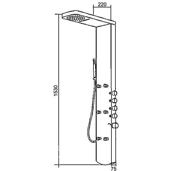 00180620 Душевая панель Kanggu ML Santreyd  - Вид №1