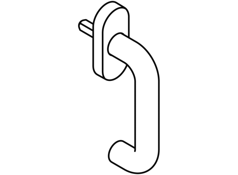 111XAFG.1 оконная ручка HEWI System 111 | Edelstahl  - Вид №4