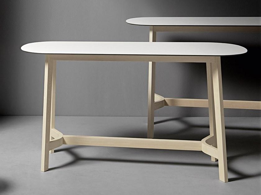 Very Wood Высокий овальный стол из hpl Rond sun-id-1472279 - Вид №5