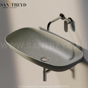 ND75L.7037 Подвесная раковина настенная прямоугольная Ceramica Flaminia Nuda серая